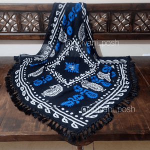 گلونی آبی منگوله مشکی